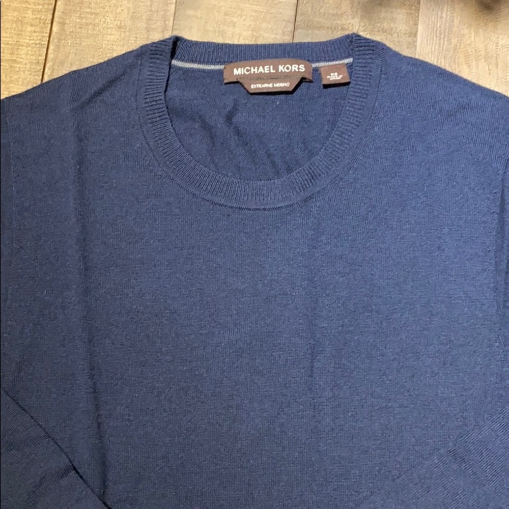 MICHAEL KORS XS Mens Navy Sweater